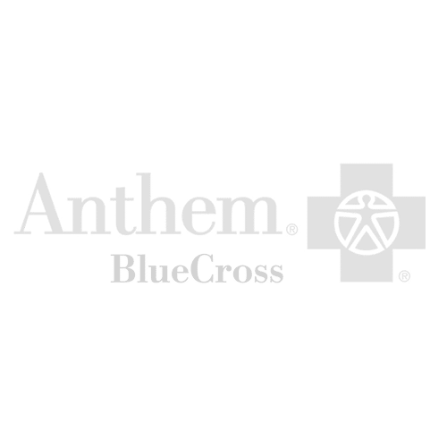 Logo of Anthem Blue Cross, featuring the word 'Anthem' in a modern font alongside a symbol of a star inside a circle.